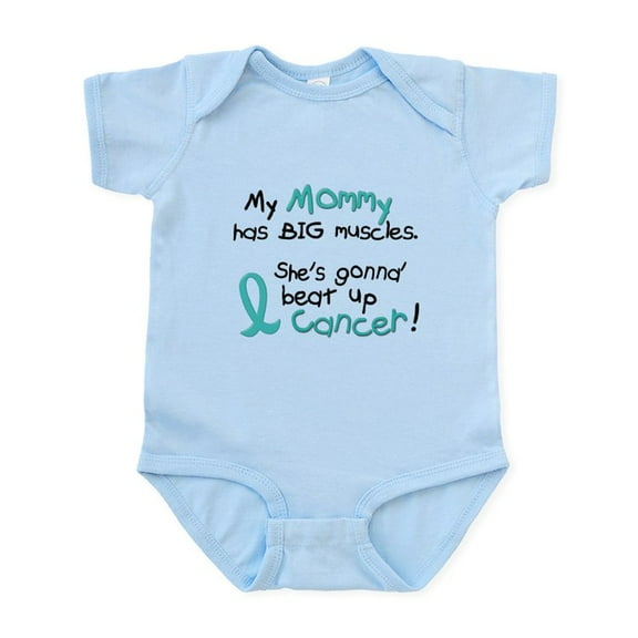 CafePress - Big Muscles 1.2 TEAL (Mommy) Infant Bodysuit - Baby Light Bodysuit, Size Newborn - 24 Months