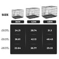 thumbnail image 2 of Alvantor 36-48 Inch Double Door Dog Crate - Heavy Duty Foldable Metal Cage with Divider, Removable Tray & Enhanced Safety Design for Large Dogs, Black, 2 of 7