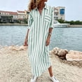 thumbnail image 7 of IUYRTFE Women's Striped Button Down Shirt Dress Long Sleeve Collared Maxi Dress with Pockets Loose Fit Casual Long Gown, 7 of 7