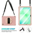 thumbnail image 7 of Lmcpa Case for Samsung Galaxy Tab A11 Plus 11" 2025 / A9 Plus 11" 2023, Multi-Functional Cover with 360° Rotate Stand / Screen Protector / Shoulder Strap / Hand Strap, Pink, 7 of 7
