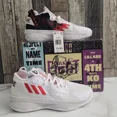 thumbnail image 1 of Adi-das DAME 8 Damian Lillard White Red Basketball Shoes GY0384 Men 7.5 Women 8.5, 1 of 6