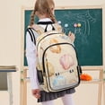 thumbnail image 7 of FORMRS Unisex School Backpack 17" Student Travel Bag with Laptop Compartment, Watercolor Seashell, 7 of 7