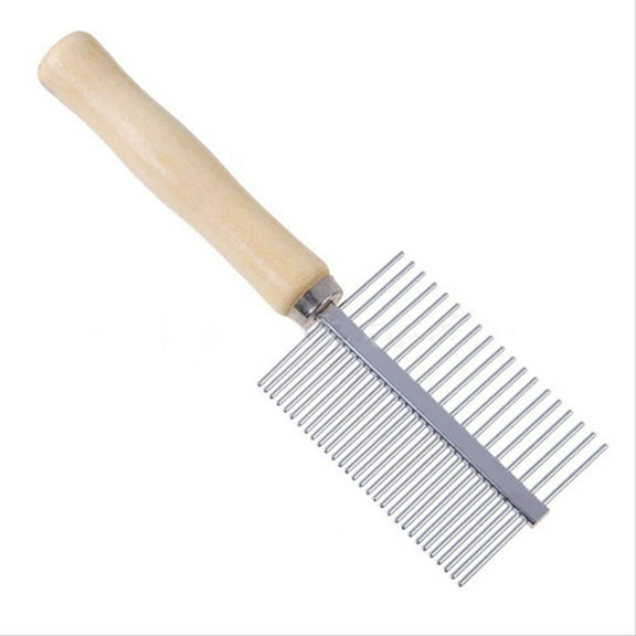 Ludlz Pet Dog Cat Double Side Metal Row Teeth Brush Massaging Grooming Hair Comb Rake