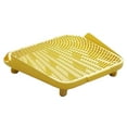 thumbnail image 4 of Rampa para arena de gatos, reposapiés antideslizante de doble capa, alfombrilla elevada para atrapar arena, ideal para gatitos, sala de estar, baño de Amarillo, 4 of 8