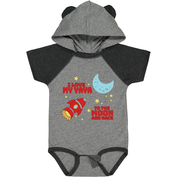 Inktastic I Love My Yaya to the Moon and Back Boys or Girls Baby Bodysuit