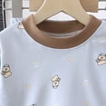 thumbnail image 7 of Toddler Girls Pajama Sets - Snug Fit Long Sleeve Shirring Sleepwear, Soft Breathable Kids Pjs,6-12 Months 12-24 Months 2t 3t 4t 5t 6t 7t 8t 9t Children(Brown,6-12 Months), 7 of 7