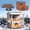 2-Story Heated Cat House-Gray, variant on Aivituvin Heated Cat House Outdoor Cat House Insulated Large Weatherproof Feral Cat Shelter with Heated Pad, Insulated All-Round Thermal Liner, Escape Door for 1-4 Cats