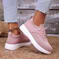 thumbnail image 4 of Orthopedic Walking Shoes for Women Woven Breathable Mesh Sneakers Lightweight Non Slip Arch Support Slip on Flat Shoes Pink Size 9.5, 4 of 6