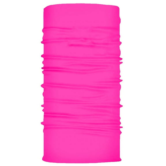 Balec Hot Pink Bandanas by Dozen 12 Pack for Women and Men (Solid Poly Neck Gaiter)