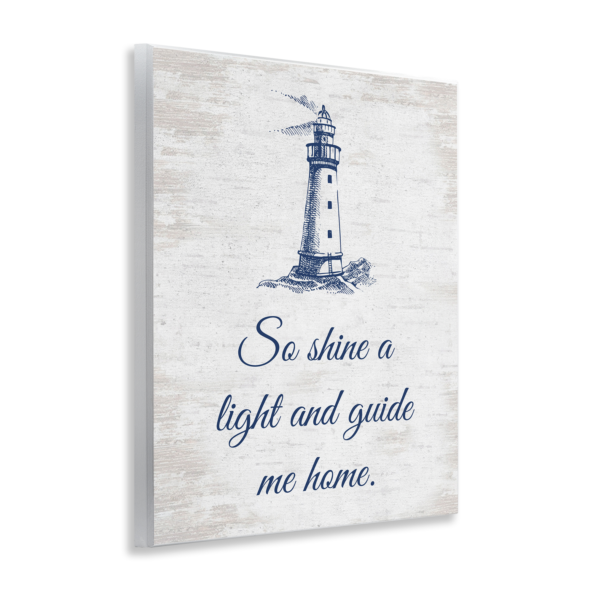 Stupell Industries Guide Me Home Coastal Painting Unframed Art Print Wall Art, 11 x 14