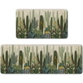 thumbnail image 4 of Green Kitchen Rugs and Mats with Rubber Backing Non Skid Washable,2 Pieces Kitchen Mats for Floor Runner Rugs Standing Mat Set (17" Wx30 L+17" Wx 47" L Cactus), 4 of 6