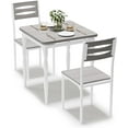 thumbnail image 7 of 3 Piece Dining Table Set, Dining Table and Chairs Set for 2, Kitchen Table Set for Small Spaces, Kitchen, Apartment, Gray, 7 of 7