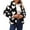 Black, variant on CHUMUD Women's Elegant Full Zip Fleece Jacket Heart Print Fuzzy Hooded Coat Winter Warm Outwear with Pockets