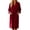 Red, variant on FAIWAD Women's Plush Bath Robe Fluffy Fleece Wrap Robe with Pockets 3/4 Sleeve Lounge Wear