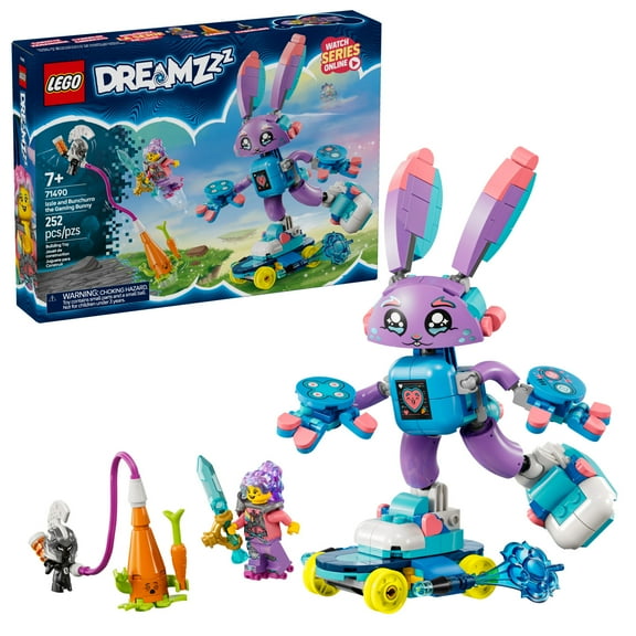 LEGO Dreamzzz Izzie and Bunchurro the Gaming Bunny - Fantasy Bunny Toys for Kids, Boys & Girls, Ages 7  - Building Sets W/ Hero Minifigure - Gift Ideas for Birthdays - 71490