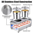 thumbnail image 2 of Wechef 1200W Dual Pots Countertop Food Warmer Stainless Steel Commercial Bain Marie, 2 of 10