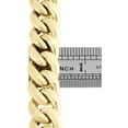 thumbnail image 4 of Mens 10K Yellow Gold 3D Hollow Miami Cuban Link Chain 14mm Box Clasp 20 Inch, 4 of 4