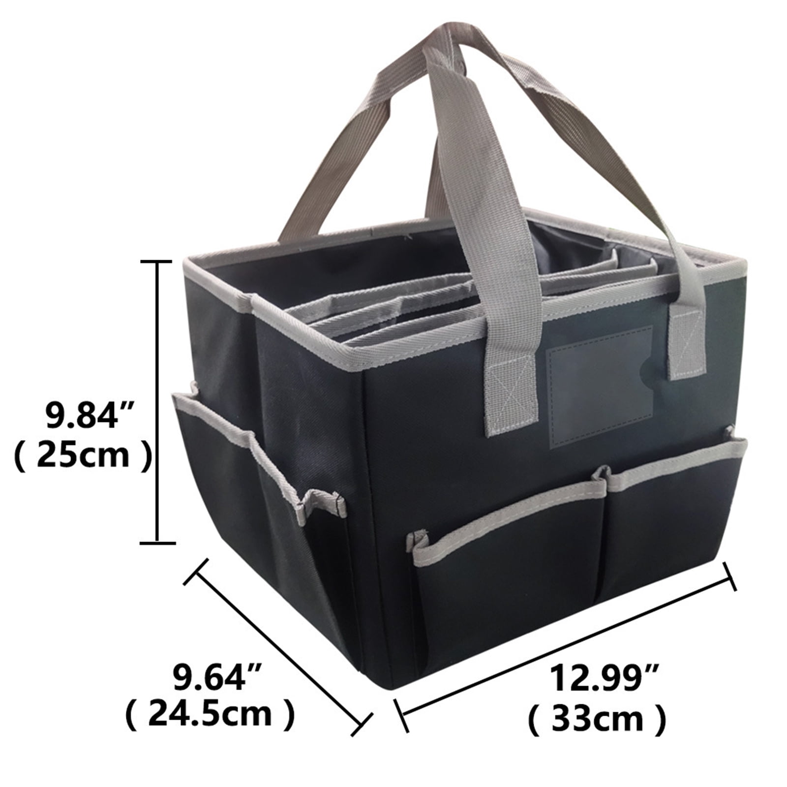 Milue Art Craft Canvas Organizer Bag Handheld Storage Tote Bag with 8 Pockets Handles