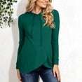 thumbnail image 2 of SBYOJLPB Maternity Hooded Tops for Women Long Sleeves Solid Color Casual Comfortable Pregnancy Clothes, 2 of 8