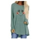 thumbnail image 1 of Camiseta de manga larga con fondo de copo de nieve y cuello redondo casual de Navidad para mujer Top Pompotops gfhjh4745, 1 of 5
