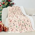 thumbnail image 4 of Elegant Comfort Reversible Christmas Throw Blanket 50" x 60" Flannel Fleece with Festive Holiday Patterns Soft and Cozy Gentle Warmth Dual-Sided Design for Versatile Style, 4 of 9