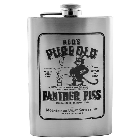 Hip Flask Plus 8oz Panther Piss Flask - Laser Engraved & Mysteriously Fun
