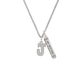 thumbnail image 2 of Delight Jewelry Silvertone Crystal Initial - J - Silvertone Always My Mother Bar Charm Necklace, 23", 2 of 4