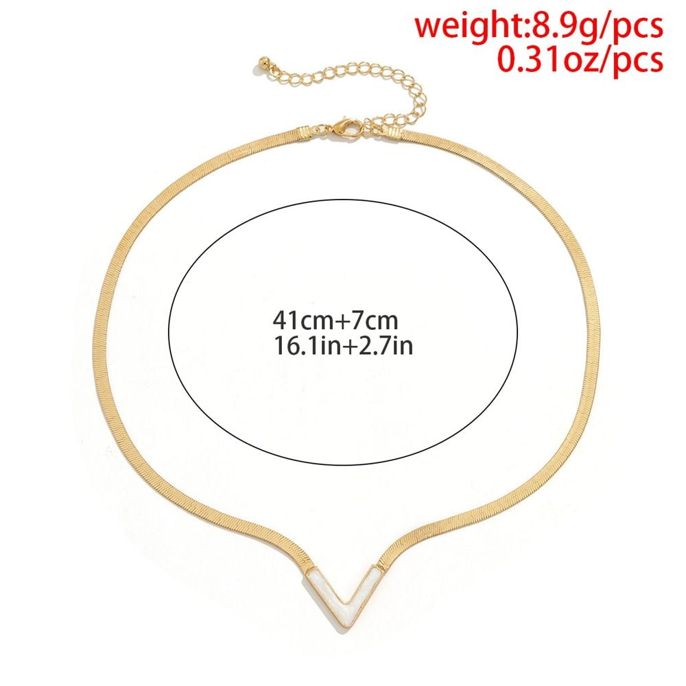 Unique Retro Clavicle Chain Girls Gift Bare Chain Necklace Copper Gold  Snake Bone Chain V Shape Necklace Korean Style Necklace Women Choker  Necklace A GOLD 