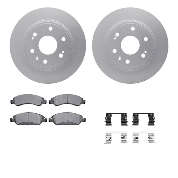 Dynamic Friction Company Front Geospec Brake Rotors with Ultimate Duty Performance Brake Pads includes Hardware 4412-48038