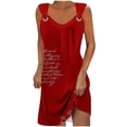 thumbnail image 2 of Fankiway Robe à Bretelles Sans Manches Imprimée Col Rond Décontractée Robes de Plage Grande Taille Robes de Plage pour Femmes, 2 of 5