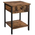 thumbnail image 1 of VASAGLE Nightstand, Bedside Table Side Table with Drawer and Shelf, End Table, Rustic Brown ULET55BX, 1 of 7