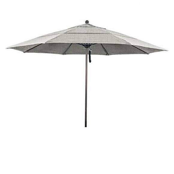 California Umbrella ALTO118117-5402-DWV 11 ft. Round Aluminum & Fiberglass Sunbrella Granite Umbrella