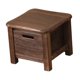 thumbnail image 3 of Taburete de madera para almacenamiento, taburete para cambiar zapatos, muebles, decoración estable con cajón para 30cmx30cmx25cm, 3 of 9
