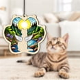 thumbnail image 4 of Personalized Pet Gift Acrylic Memorial Tag Custom Cat Paw Print Ornament Window Hanging Decoration for Cat Lover Remembrance Car Mirror Charm Keychain, 4 of 6