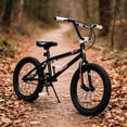 thumbnail image 4 of Vollsch Freestyle BMX Bikes 18 Inch Kids Bicycle for 8-15 Years Old Teens, Boys, Girls, Beginner-Lever Riders, Matt Black with Black Tires, 4 of 8