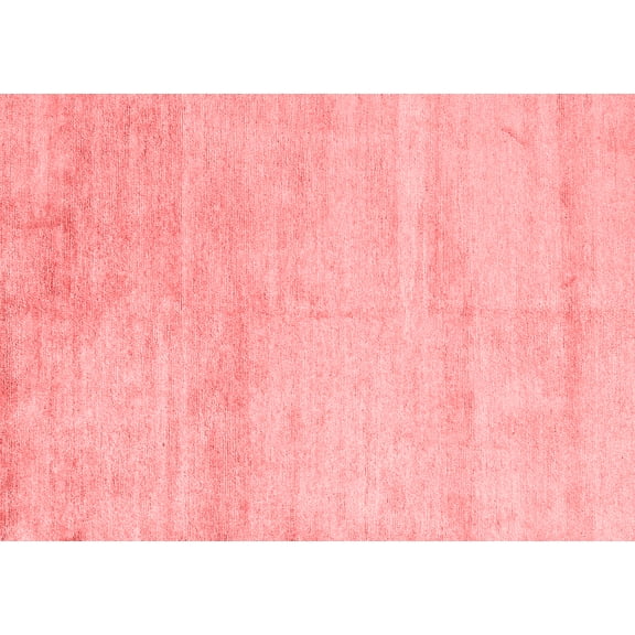 Ahgly Company Machine Washable Indoor Rectangle Solid Red Modern Area Rugs, 5' x 7'