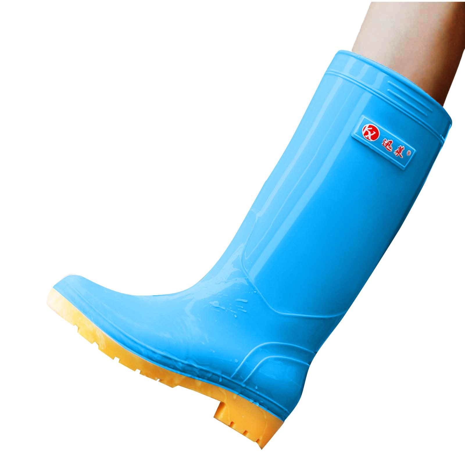 Hoshose Women's Rain Boots PVC Rubber Boots Waterproof Garden Outdoor Work Boots Knee Boots for Working