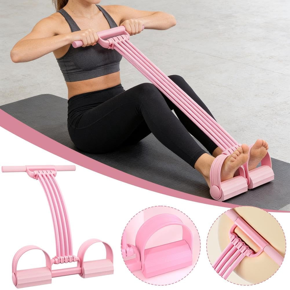 8 Tube Pedal Resistance Band for Home Gym, Pedal Resistance Bands with Handles, Premium Durable Construction, Full Body Workout Solution