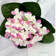 thumbnail image 1 of Xiao Hua 3 flores artificiales violetas, flores falsas, flores artificiales para decoración de bodas, blanco y morado, 1 of 5