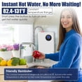thumbnail image 4 of Imountek 3000W Electric Tankless Water Heater, Instant Hot Water Heater with Digital Display for Kitchen & Bathroom Sink, RV Use, White, 4 of 11