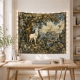 thumbnail image 5 of White Deer Beneath a Massive Tree, Peaceful Vintage Art for Wildlife Lovers, Woodland Wall Art, Housewarming Gift, Tapestry Wall Hanging for Living Room and Study Room, 5 of 7