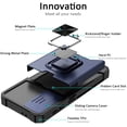 thumbnail image 4 of for Samsung S21 Case with Sliding Camera Cover Heavy Duty Protective Galaxy S21 Case with Card Holder Magnetic Kickstand Case for Samsung S21 5G 6.2 inch(Blue), 4 of 13
