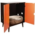 thumbnail image 7 of Penn-Plax Cat Walk Furniture: Contemporary Home Cat Litter Hide-Away Cabinet – Espresso with Orange Doors, 7 of 7