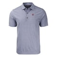 thumbnail image 2 of Men's Cutter & Buck Heather Navy Chicago Cubs Forge Eco Heathered Stripe Stretch Recycled Polo, 2 of 3