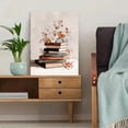 thumbnail image 5 of UXIEQU Vintage Books And Flowers Canvas Wall Art Print 15.75x11.81 Inches, 5 of 8