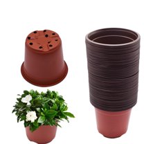 5.9in Plants Pot 100 Pcs Plastic Nursery Seedlings Flower Plant Pots for Indoor Outdoor