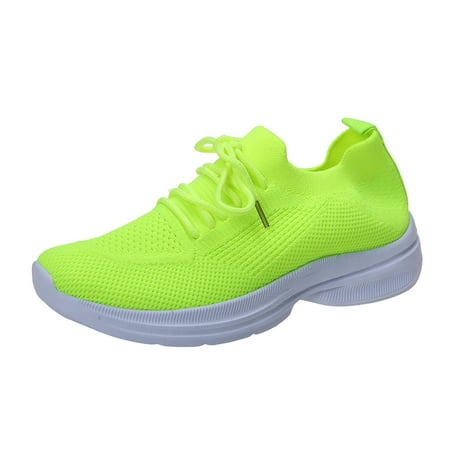 

new home gifts for home Women s Fashion Shoes Flat-Bottom Mesh Breathable Wedges Casual Sneakers Cloth Green