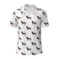 thumbnail image 2 of Daiia Dachshund Dog Pattern Men’s Polo Shirts,Solid Deck Shirt,Classic Fit, Breathable Cotton Polo for Casual and Sport Wear-X-Large, 2 of 9