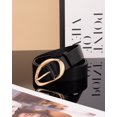 thumbnail image 3 of Punplita Women Belts with Gold Buckle Black Belt Chic Style, 3 of 6
