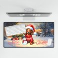 thumbnail image 4 of Merry Christmas Woofmas Xmas Noel Dachshund Santa Snowman Desk Mat Full Keyboard Mouse Pad Wiener Dog Lover Gifts Idea Large Mousepad - 13016, 4 of 5